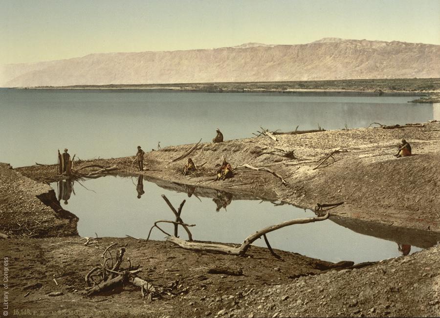 Das Tote Meer, Jordanien, 1890-1900; Foto: Raseef22