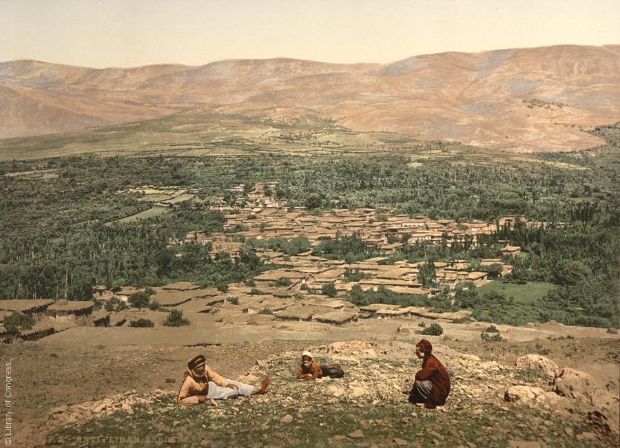 Blick auf die Ortschaft Al-Zabadani, Syrien, 1890-1900; Foto: Raseef22
