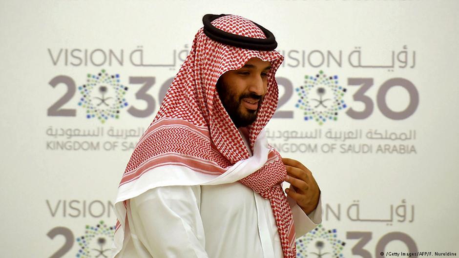 Kronprinz Mohammed bin Salman bei der Präsentation der "Vision 2030"; Foto: Getty Images/AFP