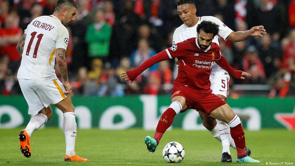 Mo Salah beim Spiel gegen den AS-Rom am 24.4.2018 in Liverpool; Foto: Reuters