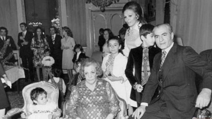 A private shot of the Shah, family and friends