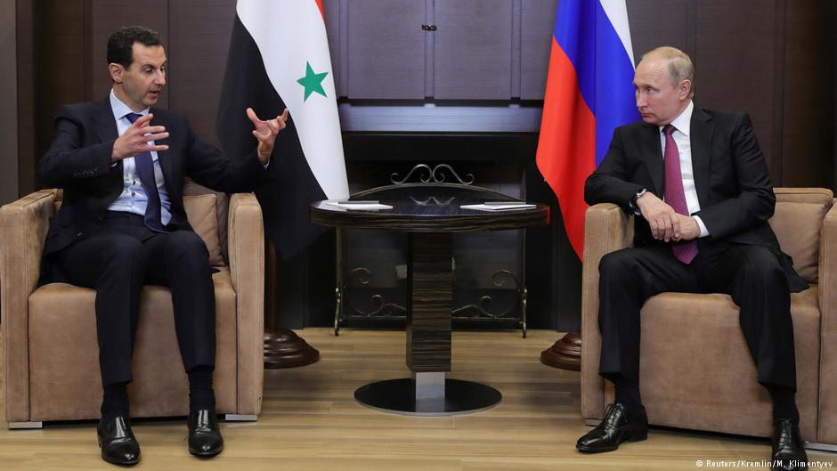 بشار الأسد في لقاء مع فلاديمير بوتين. Foto: Reuters