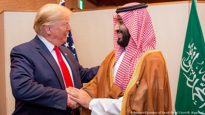 Donald Trump and Saudi Crown Prince Mohammed bin Salman at the 2019 G20 summit in Osaka, Japan (photo: Reuters/Courtesy of Saudi Royal Court/B. Algaloud)