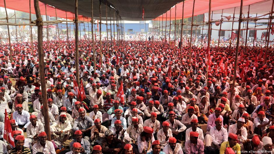 Bauernprotest Indien Mumbai; Foto: picture-alliance/AP Photo