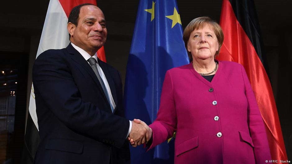 Deutschland pflegt zu Ägypten gute Beziehungen - hier Bundeskanzlerin Angela Merkel mit Ägyptens Präsident Abdel Fattah el-Sisi auf der Münchner Sicherheitskonferenz 2019. Foto: AFP/C. Stache