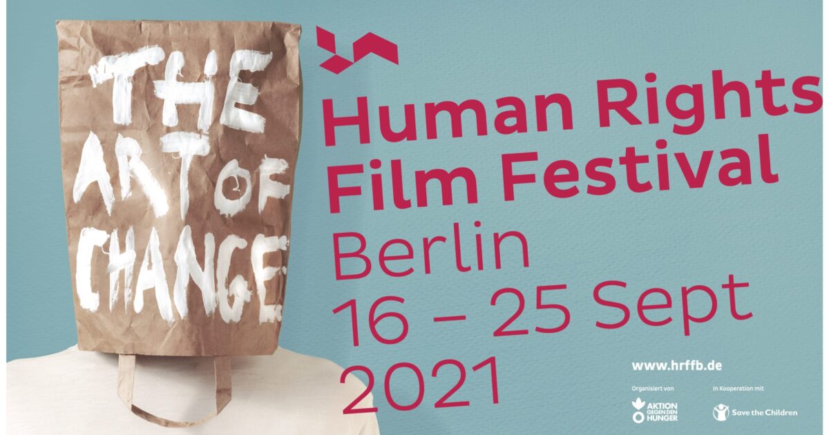 Plakat für das diesjährige Human Rights Film Festival in Berlin 2021 (Quelle: HRBB)