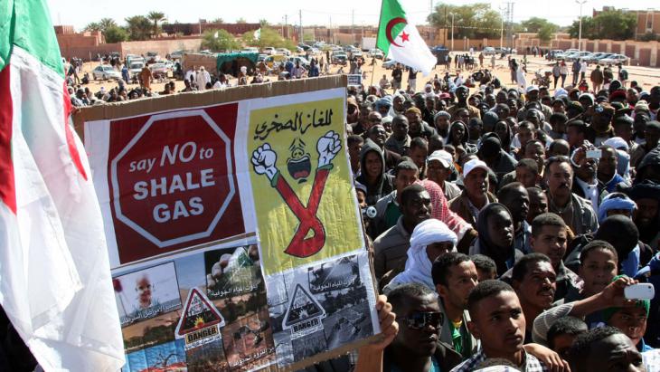 Proteste gegen Fracking im algerischen In Salah; Foto: Bilal Bensalem/ABACAPRESS.com
