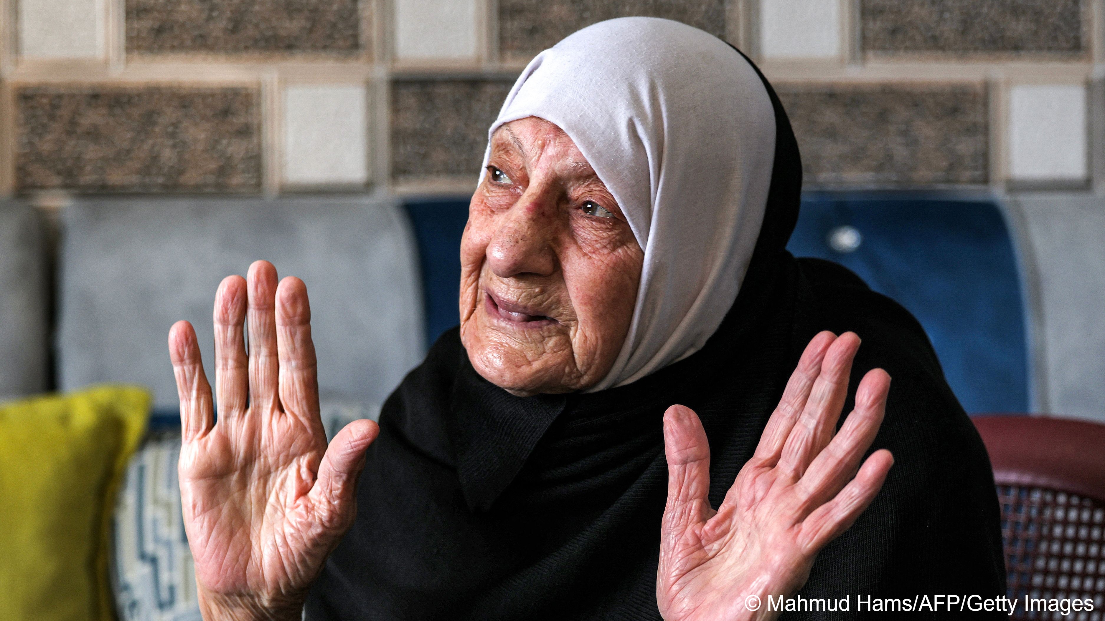 Amina al-Dabai (photo: MAHMUD HAMS/AFP)