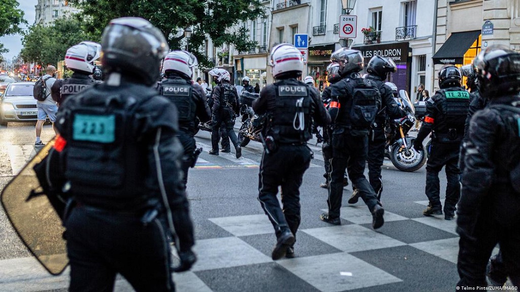 الشرطة الفرنسية. Polizeieinsatz in Frankreich; Foto: Telmo Pinto/ZUMA/Imago