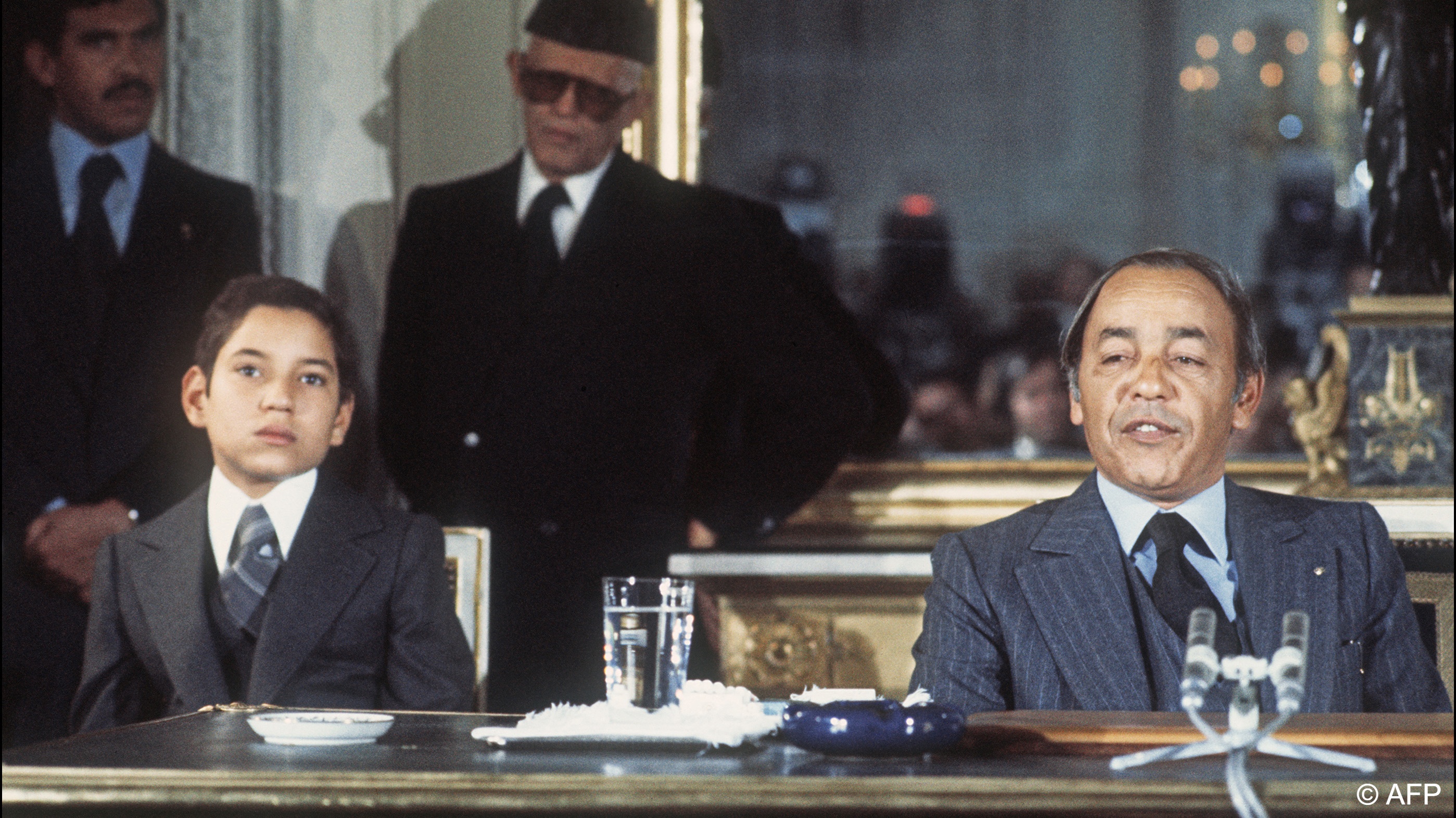 Mohammed VI as a child with his father King Hassan II (image: AFP/File)