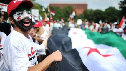 Protest gegen Assad; Foto: JEWEL SAMAD/AFP/Getty Images