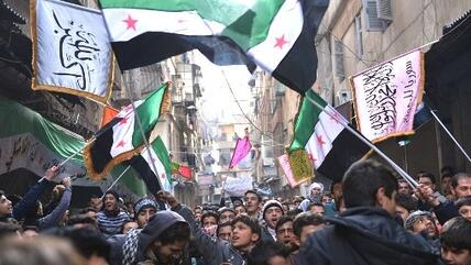 Anti-Regime Proteste in Aleppo, 8.Februar 2013; Foto: AFP