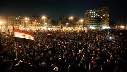 Hunderttausende Ägypter demonstrieren auf dem Tahrir-Platz in Kairo gegen Präsident Mursi, November 2012; Foto: dapd
