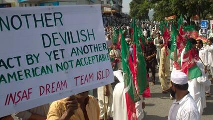Proteste gegen Mohammed-Schmähvideo in Islamabad; Foto: AP