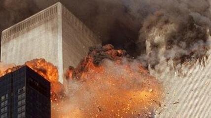 Explosion am World Trade Center am 11.September 2011; Foto: AP