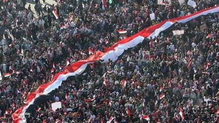 ميدان التحرير هو قلب الثورة المصرية، الصورة ا.ب