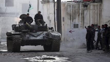 Kämpfer der Freien Syrischen Armee bei Damaskus; Foto: Reuters