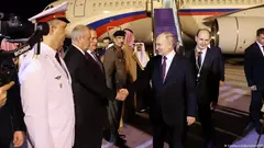 Russlands Präsident Putin bei seiner Ankunft am Flughafen in Riad, Saudi Arabien