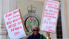 Proteste gegen das geplante Ruanda-Gesetz der britischen Regierung vor dem Obersten Gericht