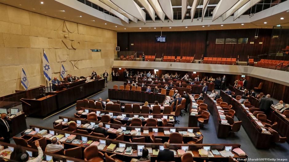 This picture shows a general view of a plenum session and vote in the Knesset 