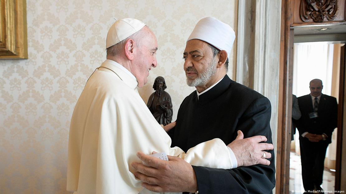 Papst Franziskus und Großimam Al-Tayyeb (im Oktober in Rom): "Frieden, Liebe und Brüderlichkeit"