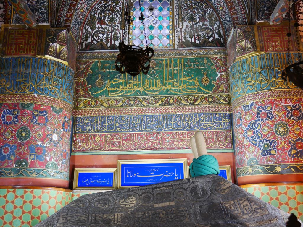 Sarcophagus in the Rumi Mausoleum in Konya, Turkey