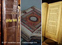 photomontage of the Bible, the Koran and the Torah (source: AP/DW)