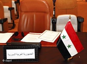 Leerer Stuhl Syrines beim Treffen der Arabischen Liga in Rabat; Foto: dapd