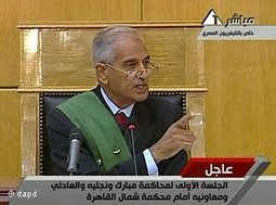 Richter Ahmed Refaat im Mubarak-Prozess; Foto: dapd