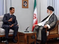 Bashar Assad and Ayatollah Ali Khamenei (photo: AP)