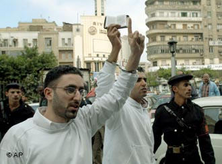 Islamist activists in Cairo, Egypt (photo: AP)