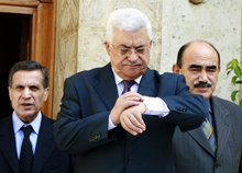 Abbas in Egypt (photo: AP)