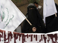 Yemeni Islamists in Sanaa (photo: AP)