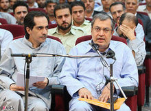 Defendant Said Hajjarian makes a statement in the Revolutionary Court in Tehran (photo: AP)