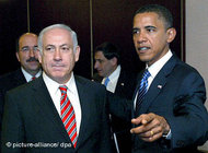 Benjamin Netanyahu and Barack Obama in Jerusalem (photo: dpa)