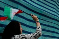 A female supporter of President Ahmadinejad in Tehran after the election (photo: Roshy Zangeneh)