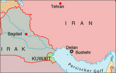 Map of Iran and Iraq (photo: AP)