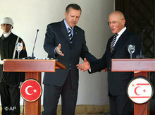  Tayyip Erdogan and Mehmet Ali Talat (photo: AP)