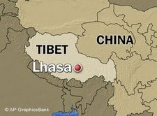 Map of Tibet/China (photo: AP)