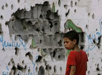 A Palastinian boy in the Gaza Stripe (photo: AP)