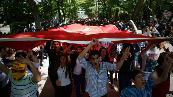 Demonstration gegen den Abriss des Gezi-Parks in Istanbul; Foto: Reuters