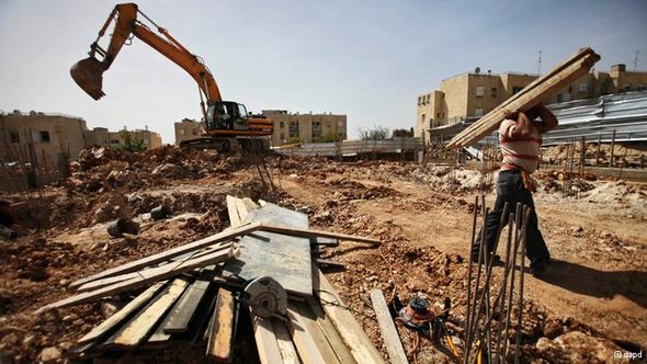 Baustelle einer israelischen Siedlung in Ostjerusalem; Foto: dapd