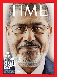 Cover des Time Magazines mit dem Porträtbild Mohammed Mursis 