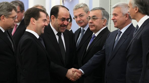 Nuri al-Maliki zu Besuch bei Dmitry Medvedev in Moskau; Foto: Reuters