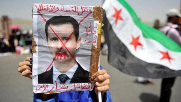 Demonstration gegen das Assad-Regime; Foto: dpa