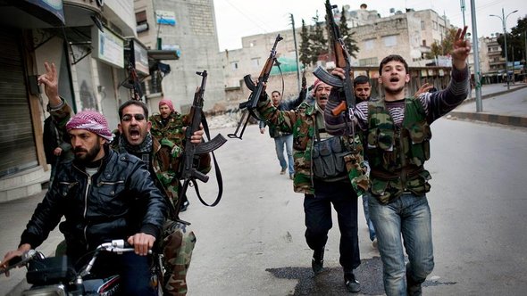 Kämpfer der Freien Syrischen Armee in Idlib, Foto: AP
