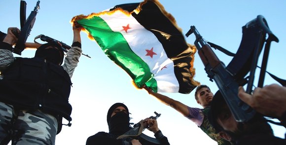Einheiten der Freien Syrischen Armeein Idlib; Foto: AP/dapd