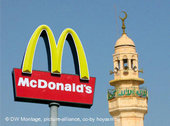 MC Donald's logo and minaret (photo: DW/dpa)