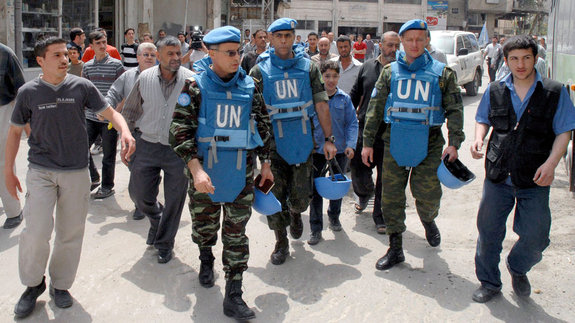 UN-Beobachter in Damaskus; Foto: EPA