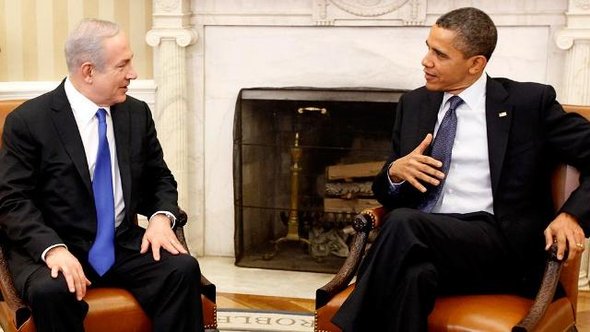 US-Präsident Barack Obama beim Treffen mit dem israelischen Premierminister Benjamin Netanjahu im Weißen Haus, Montag, 05. März 2012; Foto: AP/dapd